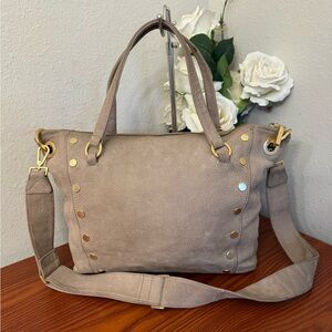 Hammitt Taupe Shoulder Bag with Gold Details